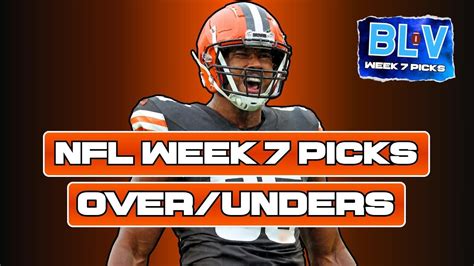nfl week 7 over under